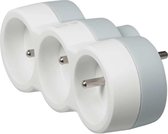 C2G 80808 power uitbreiding Binnen 3 AC-uitgang(en) Grijs, Wit