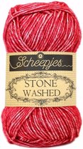 Scheepjes Stone Washed - 807 Red Jasper. PAK MET 10 BOLLEN a 50 GRAM. INCL. Gratis Digitale vinger haak en brei toerenteller
