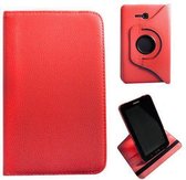 Samsung Galaxy Tab 3 T110 7 Inch Leather 360 Degree Rotating Case Rood Red