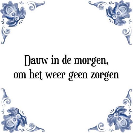 Wijsheden Tegeltje Met Spreuk Wijsheden Over Het Weer Dauw In De Morgen Om Het Bol Com