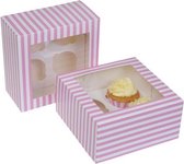 House of Marie Cupcake Box 4 -Circus Pink- pk/2