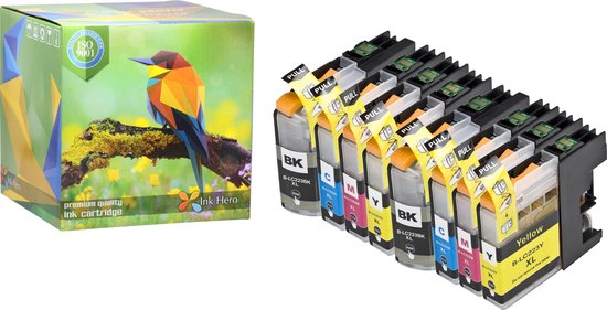 Ink Hero - 8 Pack - Inktcartridge / Alternatief voor de Brother LC223 DCP-J562DW J4120DW MFC-J480DW J485DW J680DW J880DW J885DW J4420DW J4620DW J4625DW J5320DW J5620DW J5625DW J5720DW - Cartridge formaat: XL cartridge