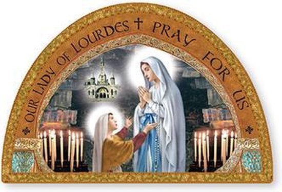 Ikoon op hout Maria van Lourdes (33984)