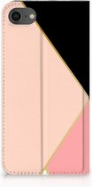 Hoesje iPhone 8 | 7 | SE (2020/2022) Bookcase Black Pink Shapes