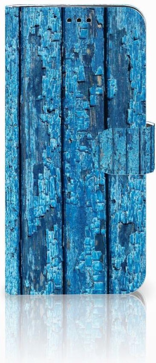 Samsung Galaxy S9 Plus Book Style Case Wood Blue