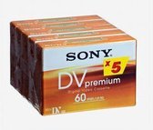 Sony 5DVM60PR 5-pack MiniDV Premium Tape + Reinigingstape DVM12CLD