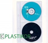 CD-etuis A4, 4 gaats voor 2 CD's - 25 Stuks