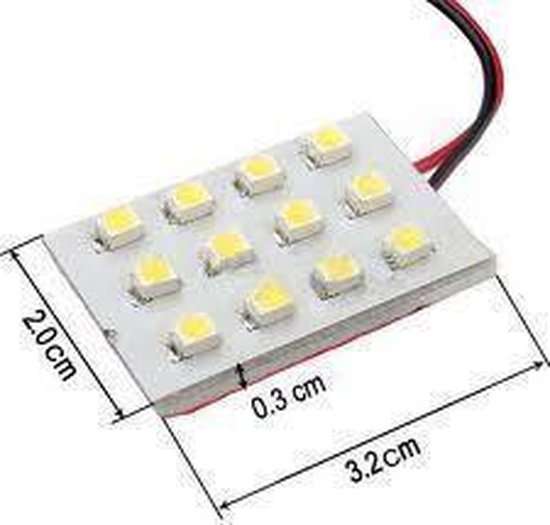 Dome LED Paneel Blauw 12SMD 3528