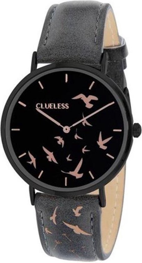 Clueless - Clueless horloge met zwarte leren band