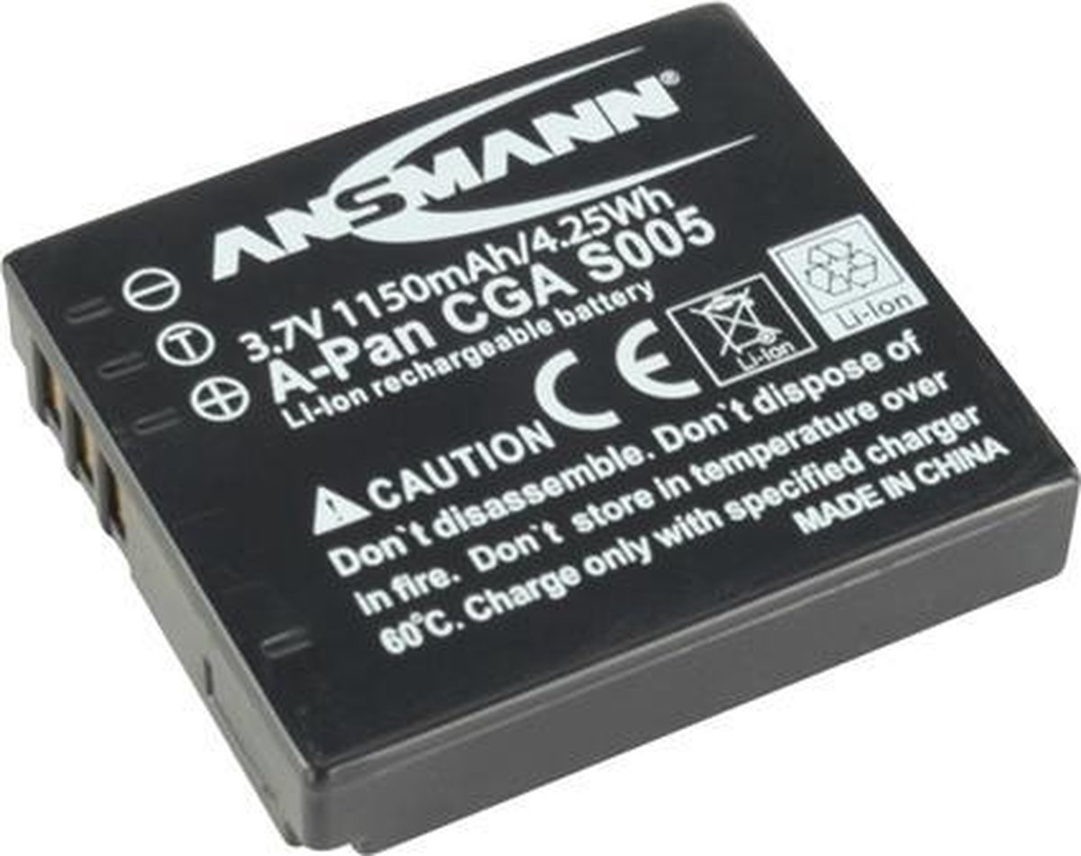 ANSMANN Batteria Li-Ion 7,4V 740mAh Per Fotocamere Panasonic Lumix FZ7, FZ8 E Leica V-Lux 1 - 4