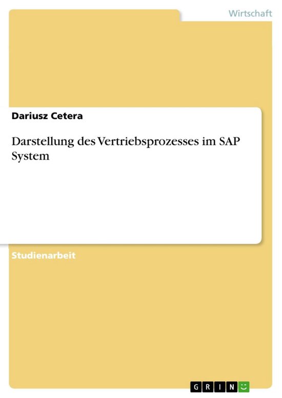Darstellung des Vertriebsprozesses im SAP System - cover