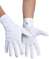 24 stuks: Handschoenen pols XL met drukknop - wit