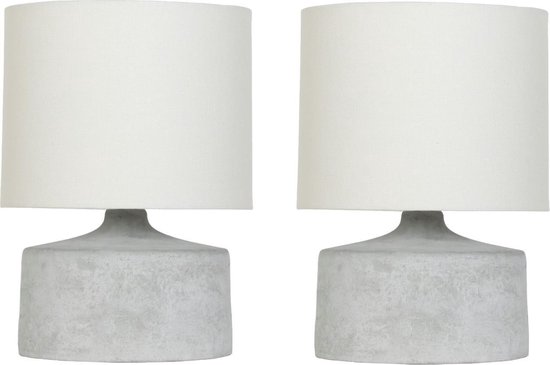 tweeling Bezienswaardigheden bekijken meel Betonnen tafellamp - 35 CM hoog - 2 stuks - Industriële look - Trend 2019 |  bol.com