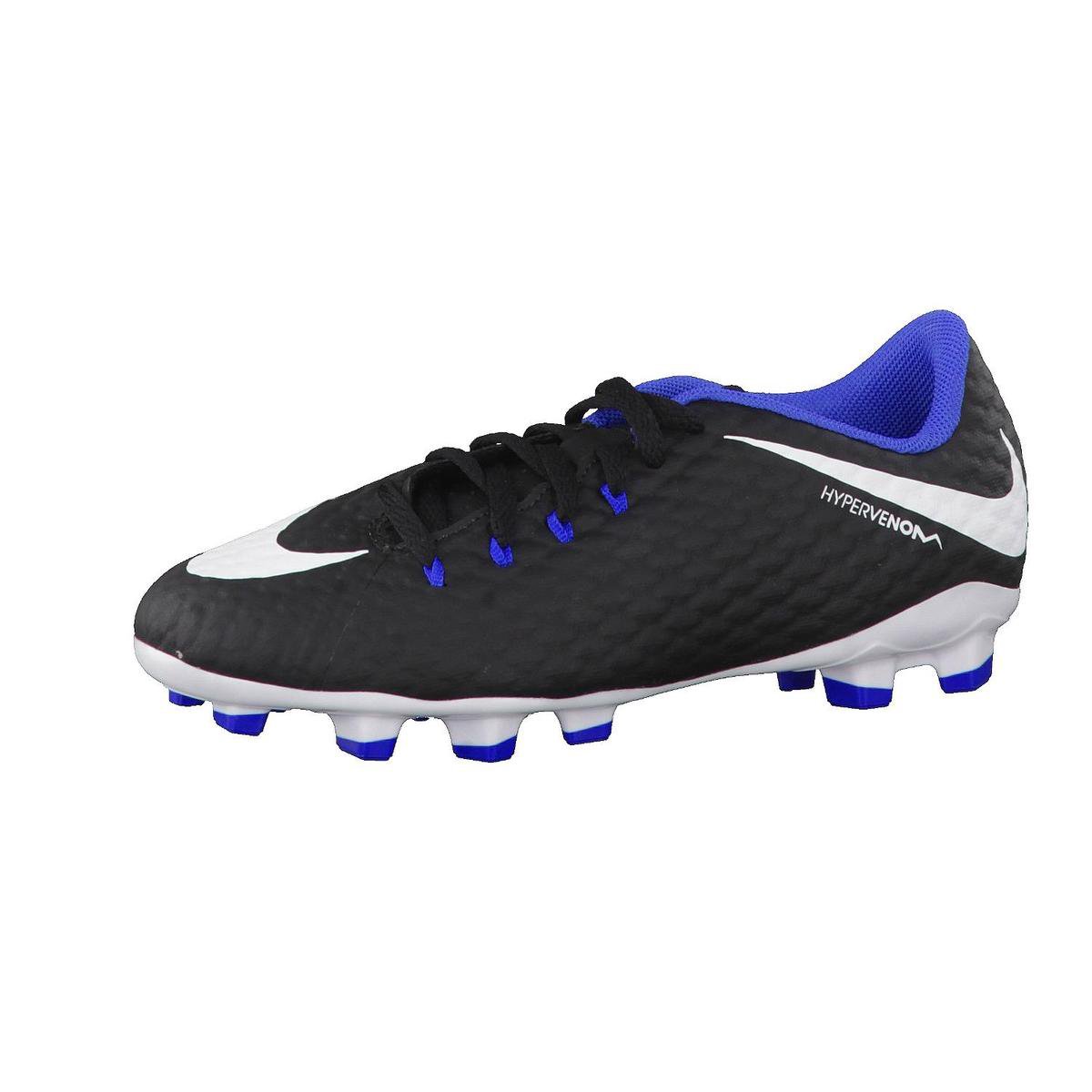 Nike Hypervenom Phelon III FG Voetbalschoenen - Maat 35 - Unisex -  zwart/wit/blauw | bol