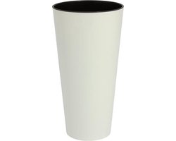 Prosperplast Tubus Slim – Hoge Ronde Bloempot Buiten, 25 cm, Wit