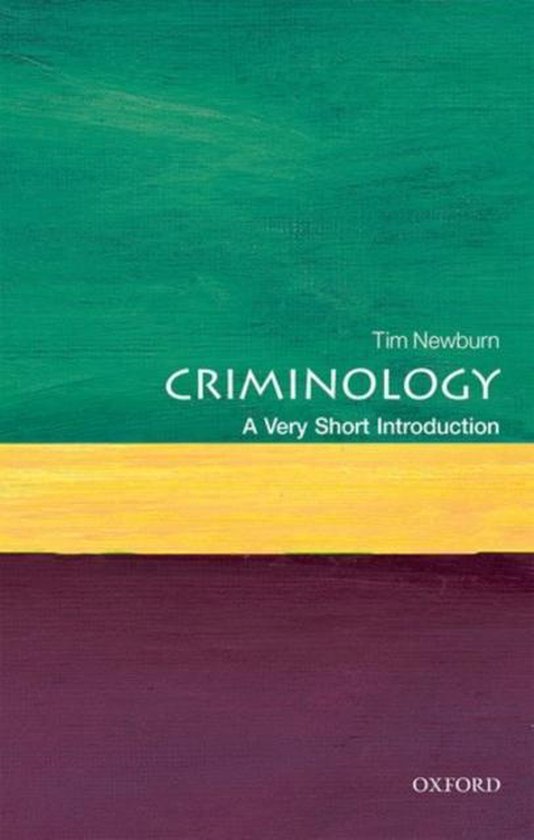 Criminology: A Very Short Introduction - cover
