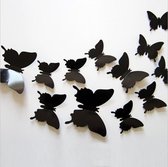 Effen zwarte 3D-vlinders