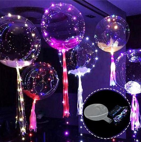 Lichtgevend LED ballon -  30 LED - Uniek voor elk feest - Trend 2021 - Merkloos