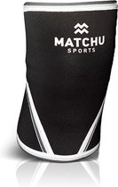 Matchu Sports - Knee Sleeve - 7mm - 1 stuk - Maat M - Zwart - Knee Sleeves Powerlifting