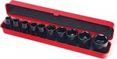 10 delige 1/2" metrische kracht doppen set