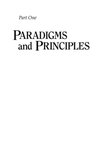 Titelpagina van een boek met "Deel Eén PARADIGMA'S en PRINCIPES" in het zwart.