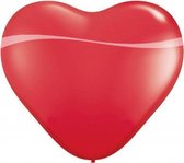 Qualatex hartjes ballon rood 90 cm
