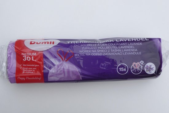 Afvalzak met lavendelgeur - 30 Liter - 15 Zakken - 1 Rol | bol.com
