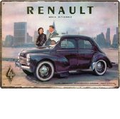 Renault 4CV Metalen Wandbord 30 x 40 cm.