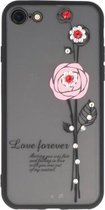Roze Love Forever back case Hoesje voor Apple iPhone 7 / 8
