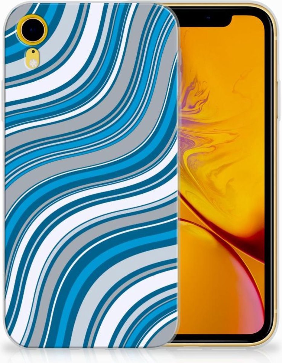 Apple iPhone Xr TPU bumper Waves Blue