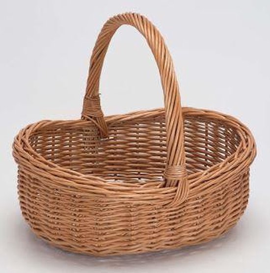 Doumneou Rieten mand geschenkmanden lege ovale wilg geweven picknickmand met handvat bruiloft mand klein