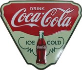 Signs-USA Coca Cola Triangle - Retro Wandbord - Metaal - 50x40,7 cm