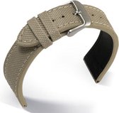 Horlogeband Canvas Beige - 22mm