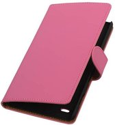 Bookstyle Wallet Case Hoesjes Geschikt voor Sony Xperia C4 Roze