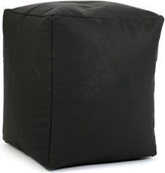 Poef zitzak Cube's Leatherlook Black Sit On It ....and Joy !!