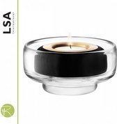 Theelichthouder - LSA - Disc - met zwart beech houten houder - 6 cm
