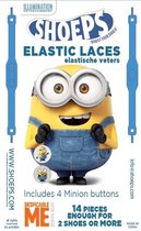 Lacets élastiques Shoeps - Minion - Bleu - 14 pcs