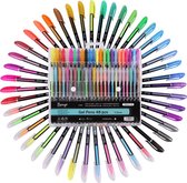 Gelpennen Set 48-Delig - Fluoriserend / Metallic / Glitter / Pastel Pen Gel Brush Kit