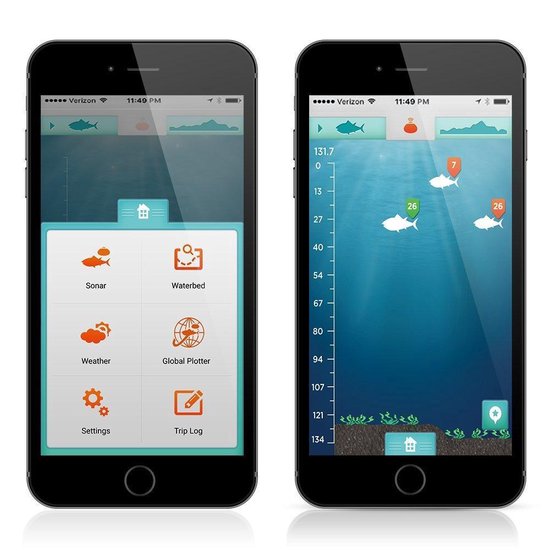 iBobber mobiele Fishfinder Echolot
