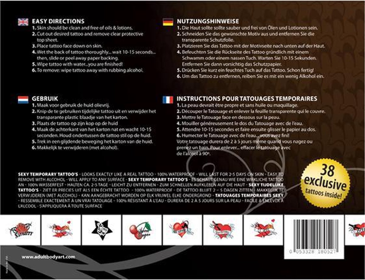 Goedkoopste BodyArt Tattoo Set - Sex Goddes