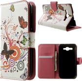 Huawei Y520 book case hoesje vlinder kleuren