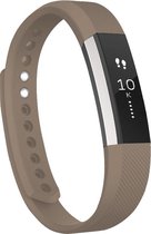 KELERINO. Siliconen bandje voor Fitbit Alta - Bruin - Large