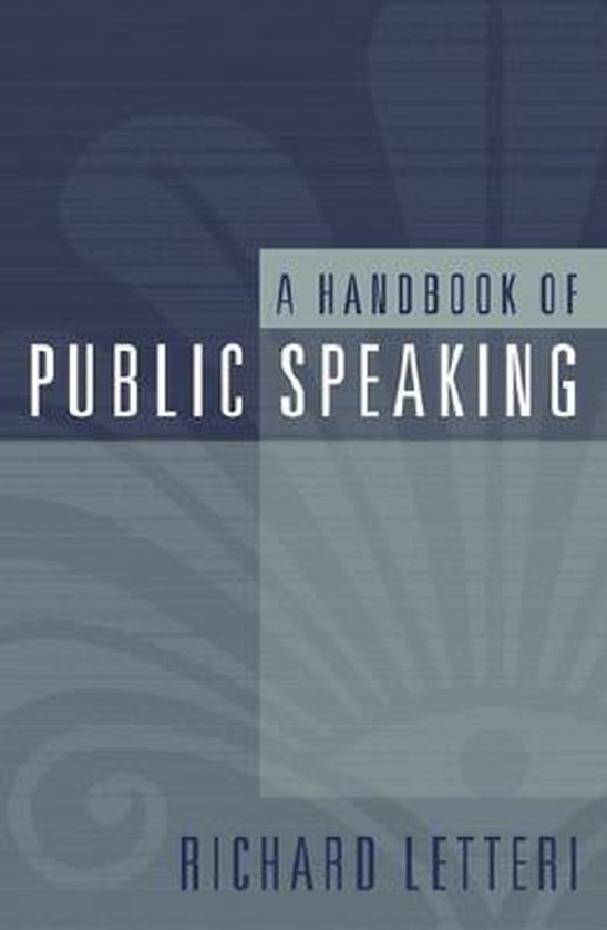 A Handbook of Public Speaking - cover