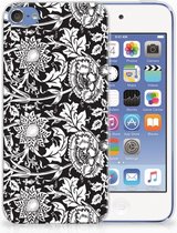 Housse TPU Silicone Etui pour Apple iPod Touch 5 | 6 Coque Fleurs Noir
