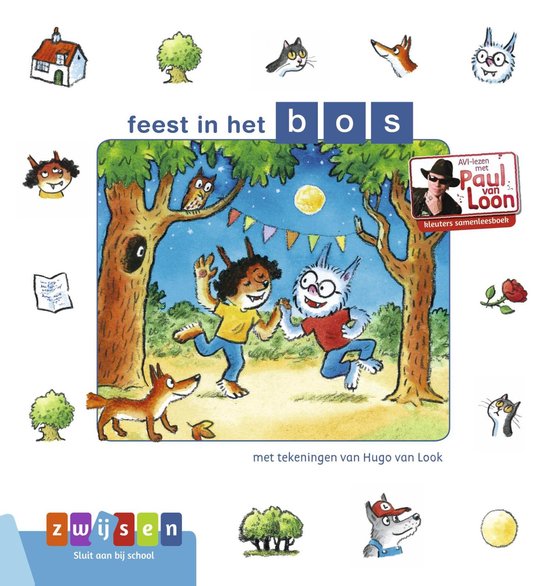 AVI-lezen met Paul van Loon - feest in het bos