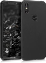 HB Hoesje Geschikt voor Motorola Moto One - Siliconen Back Cover - Zwart