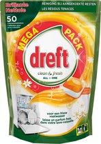 Dreft Clean & Fresh Citrus Tuin Vaatwastabletten pak à 50 stuks