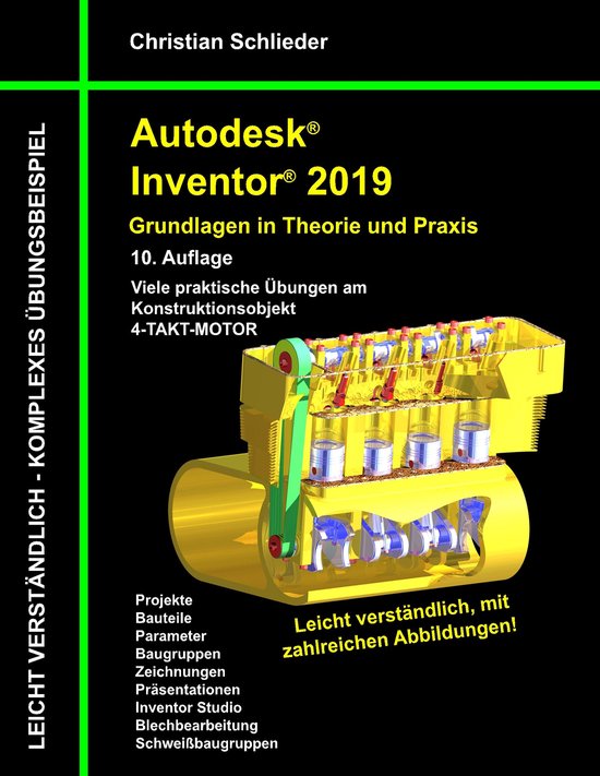 Autodesk Inventor 2019 - Grundlagen in Theorie und Praxis - cover
