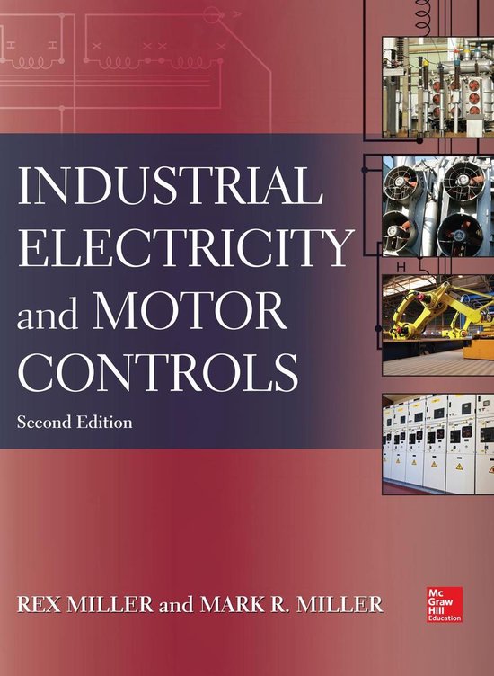 Livre "Industrial Electricity and Motor Controls, Second Edition" avec texte et images de machines industrielles.