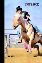 Horse And Rider Watercolour Barrel Racing Notepad
